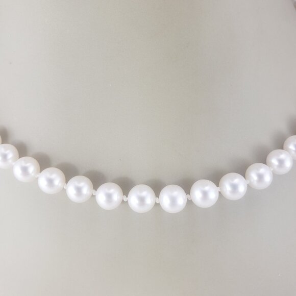 Akoya Cultured Pearl Necklace with 14K Yellow Gold Closure #19461 - Picture 11 of 12